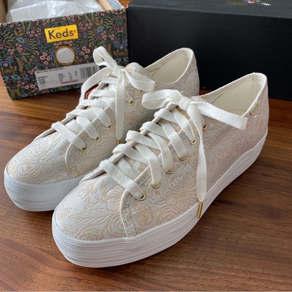 Keds x Rifle Paper Co. Triple Kick Colette Jacquard Size 6